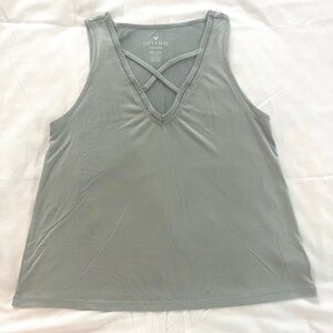 American Eagle Soft and Sexy sueded green tank top